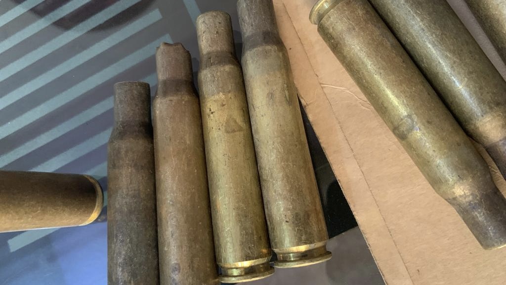 ASO Karachi seizes huge no of used bullets shells of 7.62 and 12.32 calibre