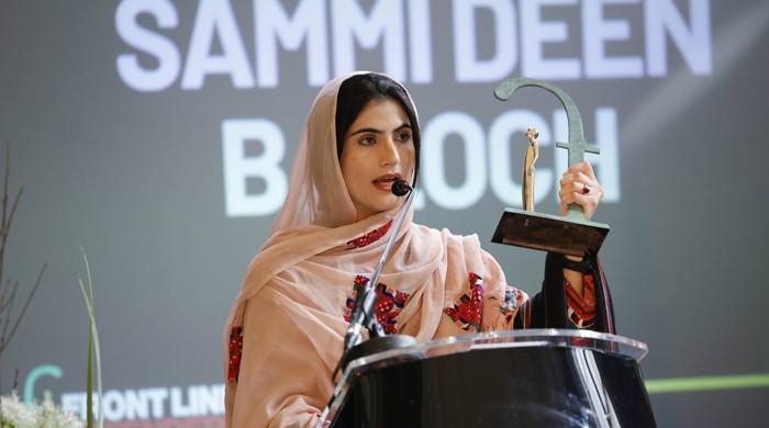 Sammi Deen Baloch honoured with human rights award