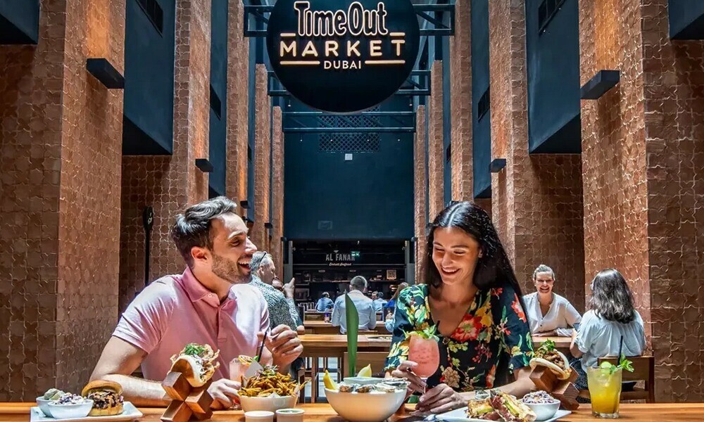 Time Out Market Dubai, a cashless culinary hotspot at Souk Al Bahar featuring 18 restaurants and three bars at one place. - Photo credit: Time Out 