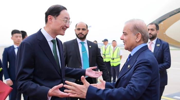 PM Shehbaz receives warm welcome from Chinese Vice FM in Beijing