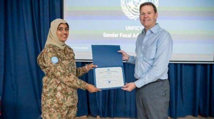 Pakistan’s UN female peacekeeper wins award for gender advocacy work