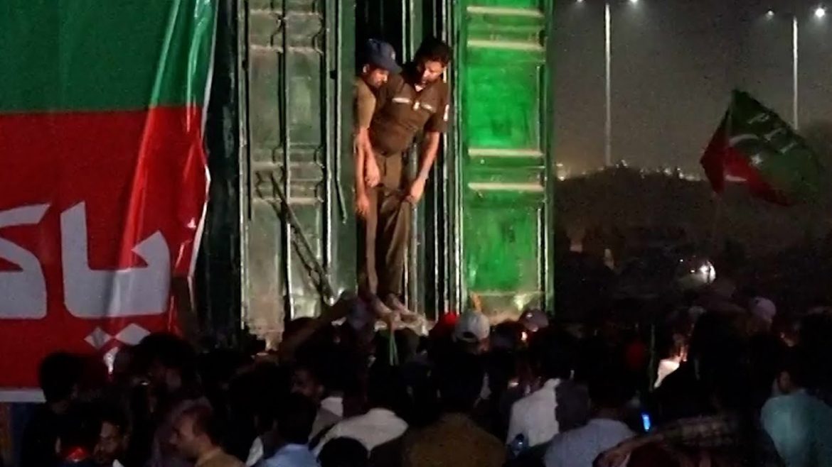 PTI Lahore power show abruptly ends as police seize control of stage after 6pm deadline