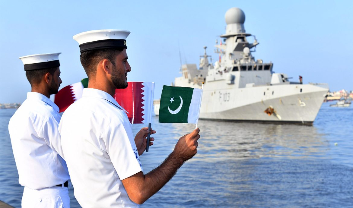 Qatari naval ship Al Khor arrives in Karachi to hold bilateral exercise with Pakistan Navy