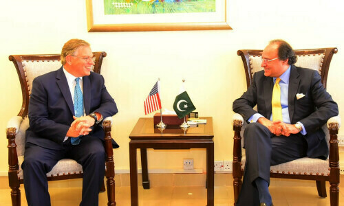 Aurangzeb discusses economic reforms, climate resilience with US envoy