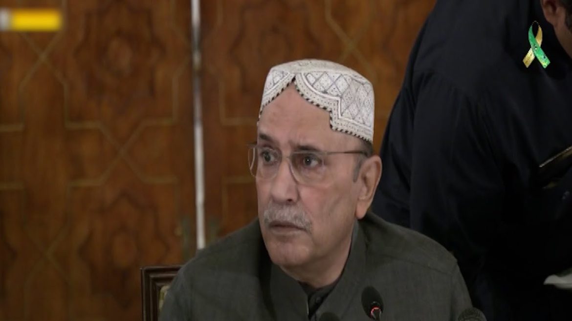 President Zardari urges international community to stop Israeli adventurism, restore peace